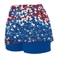 thumbnail image 5 of Stamzod Golf Skirts for Women High Waisted Athletic Skorts with Pockets Shorts 4Th of July Tennis Skirt for Yoga Running Workout Red-7 L, 5 of 6