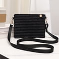 thumbnail image 5 of Corduroy Crossbody Bag for Women, Striped Velvet Shoulder Purse with Adjustable Strap, Lightweight Casual Shoulder Bag for Everyday Use, 5 of 7