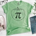 thumbnail image 2 of Pumpkin Pi T-shirt, Unisex Women's Men's Shirt, Pumpkin Shirt, Pumpkin Pie Thanksgiving Shirt, Halloween, Heather Apple Green, Small, 2 of 6