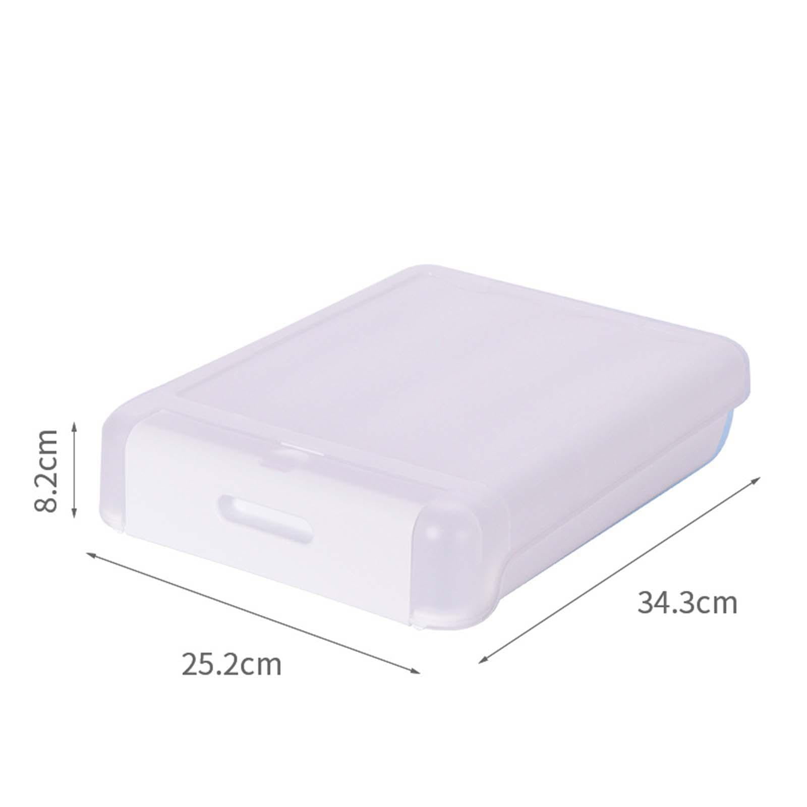 Egg Holder Clear Easy Retrieval Large Capacity Automatic Rolling Stackable Egg Container with Lid Portable for Refrigerator Kitchen Picnic White