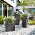 thumbnail image 5 of CANTO Stone High 40 Stone Grey, Self-Watering Tall Planter, H29.9 L15.7 W15.7 in, 5 of 17