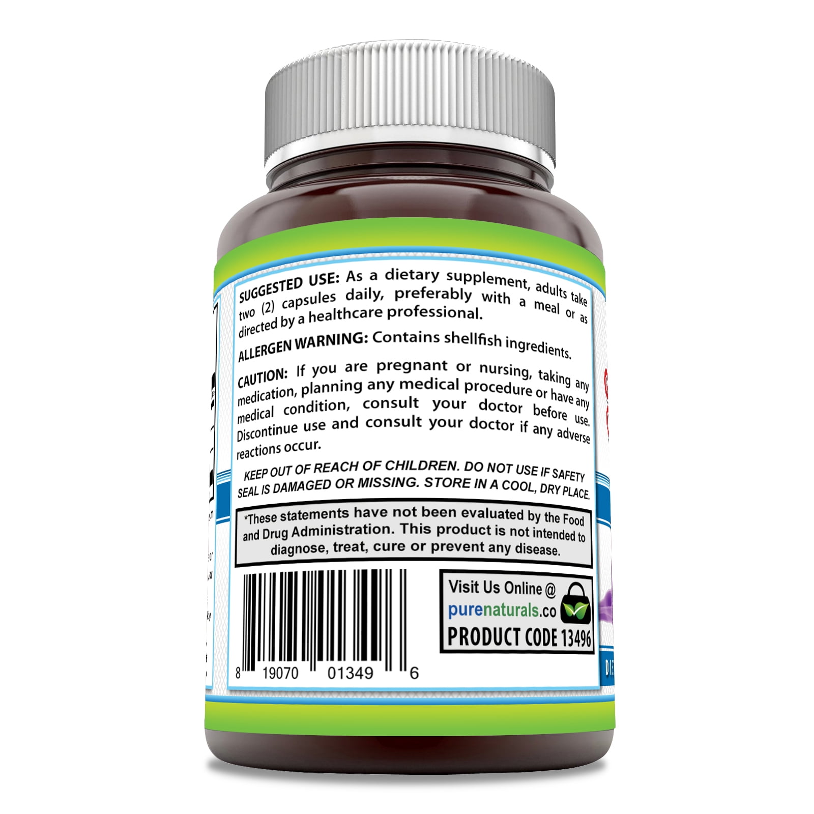Pure Naturals Glucosamine + Chondroitin + MSM 1850 mg Per Serving 240 Capsules Supplement