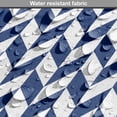thumbnail image 5 of Herringbone Dog Crate Cover, Diagonal Style Repeating Pattern Composition of Repeatable Rhombuses, Easy to Use Pet Kennel Cover for Dogs, 35" x 23" x 27", White and Night Blue, by Ambesonne, 5 of 6