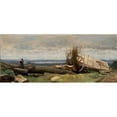 thumbnail image 3 of Jean-Baptiste-Camille Corot 14x8 Black Modern Framed Museum Art Print Titled - The Plain of La Beauce (ca. 1840-45), 3 of 5
