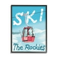 thumbnail image 2 of Stupell Industries Ski Trolly The Rocky Mountains Winter Blue Sports Painting White Framed Art Print Wall Art, 24 x 30, 2 of 5