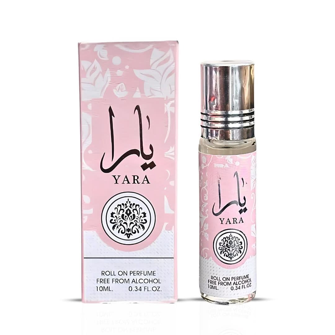 Pink Blush Eau de Parfum Spray 100ml (3.4 oz) & Yara Roll On CPO 10ml (0.34 oz) by Ard Al Zaafaran (Bundle)
