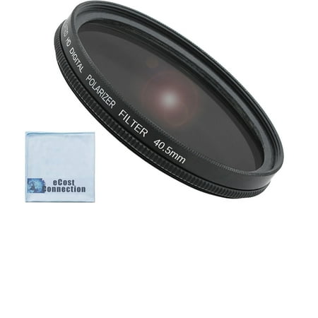 40.5mm Pro Series High Resolution Polarized Filter & an eCostConnection Microfiber Cloth