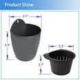 thumbnail image 3 of 7-Pcs 3.1" Black Wall-Mounted Plastic Plant Pots Decorative Flowerpots with Hooks & Absorbent Cotton Threads, Automatic Watering Plant Flowerpot 3.1 inches, 3 of 6