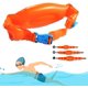 thumbnail image 2 of Juego de 3 cinturones de natación naranjas para niños y adultos, ayuda inflable para entrenamiento de natación con hebilla de seguridad ajustable, flotador de piscina portátil, cinturón de flotabilidad para deportes acuáticos ER, 2 of 4