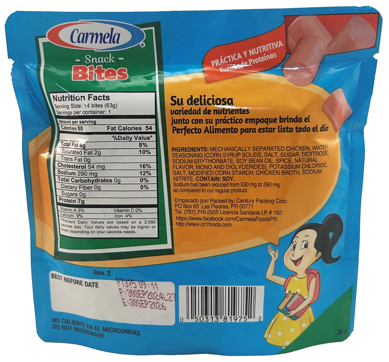 Carmela Chicken Sausage Snack Bites, 80 Calories Pack, 2.78 oz Pouch