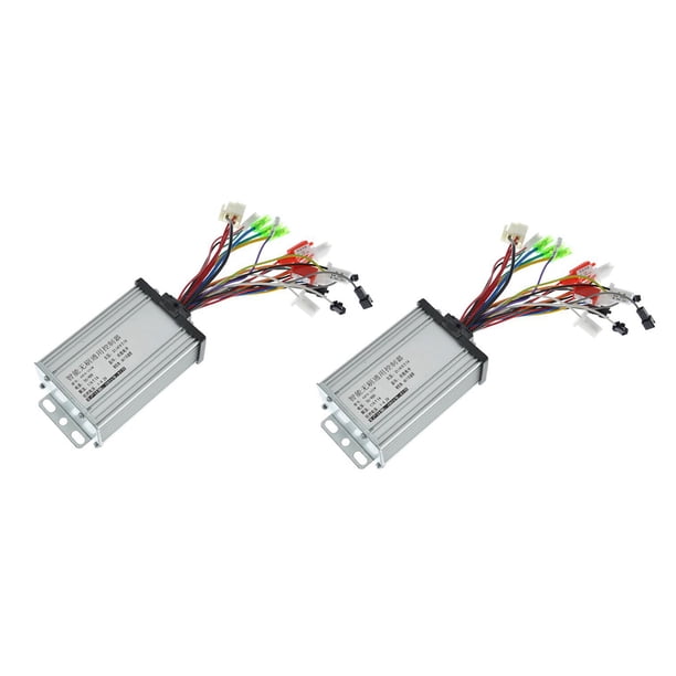 2X Controlador Sin Escobillas de Bicicleta Eléctrica de 36 V 48 V 350 W Modo Dual de 6 Tubos para Bicicleta Eléctrica Velocidad de Scooter Parte Inteligente de Motor Dual