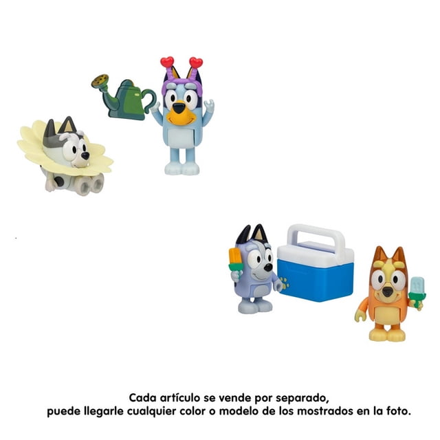 Juguete 2 Figuras básicas Bluey y Amigos diferentes episodios. Varios modelos 1 pieza.