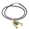 thumbnail image 2 of Gothic Biker Mens Large Heavy Anti-Tarnish Steel Scorpion King Pendant Necklace Scorpion-G, 2 of 9
