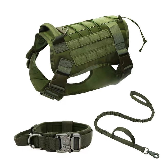 Collar táctico para perro, correa táctica para el pecho y la espalda, correa para perro grande, collar táctico para perro