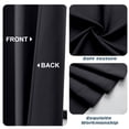 thumbnail image 6 of OVZME Black 24 Inch Length Short Blackout Tier Curtains, Rod Pocket Half Window Panels for Kitchen Bathroom Basement Cabinet Camper RV, 2 PCS, Each 30" Wx24" L, Black, 6 of 7