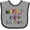 Heather and Black, variant on Inktastic Merry Christmas Holiday Gift Boys or Girls Baby Bib
