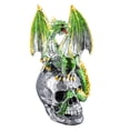 thumbnail image 2 of Dragon Skull Statue, European Style Figurine Of Dragon Assassin On Gothic Skull For Backyard Lawn, 2 of 8
