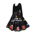 thumbnail image 5 of Aoochasliy Casual Christmas Dresses Women V-Neck Long Sleeves Xmas Party Dress Vintage Dress, 5 of 9