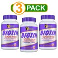 thumbnail image 3 of Sunshine Naturals Biotin 5000 Mcg Plus Collagen Supplement for Hair, Nails and Skin, 90 Capsules, 3 Pack, 3 of 3