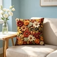 thumbnail image 6 of Vintage Floral Throw Pillow Covers, Short Pile Plush Boho Decorative Square Pillowcases for Living Room Couch Bed Decor, 6 of 6