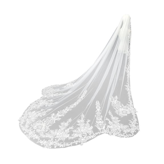 Charm Wedding Veils Long Bridal Veils Laces Veils Romantics Wedding Veils for Matrimony Event