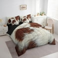 thumbnail image 3 of Castle Fairy Teenagers Vintage Cow Print Twin Bedding Sets 7-Piece,Rustic Farmhouse Animal Bedding Comforter Set Microfiber,Western Theme Breathable Sheet Sets,Ultra Soft Home Decor,Reversible, 3 of 8