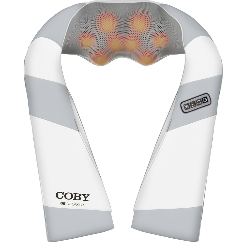 COBY Neck & Back Shiatsu Massager with Heat Deep Tissue Kneading