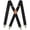 Black, variant on Mens Suspenders with 4 Swivel Hooks Adjustable Heavy Duty Braces