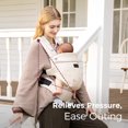 thumbnail image 3 of Momcozy Baby Carrier with Natural Cotton Linen, Ergonomic Design, 7-44lbs for Infant and Toddler, Hands-Free for Moms&Dads, Light Amber, 3 of 8