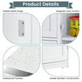 thumbnail image 3 of Costway Wooden 4 Drawer Bathroom Cabinet Storage Cupboard 2 Shelves Free Standing White, 3 of 8