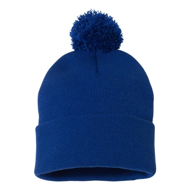 Sportsman Bonnet Tricoté Pom-Pom 12, Taille Unique, Bleu Royal
