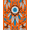 Orange, Pattern 1, variant on ODIKA 2x3 Machine Washable Non-Slip Area Rug, Dreamcatcher Feather Native Art Mystical Symbol High Traffic Rug, Orange, 713047