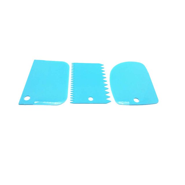 Billuyoard Espátula para hornear de 3 piezas, cocina, panadería, postre, bricolaje, crema para pasteles, decoración más , glaseado, lavable, Herramientas y accesorios para hornear Azul