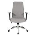 thumbnail image 2 of Chaise de Bureau Evanston en Tissu Gris Brouillard avec Base en Chrome, 2 of 7