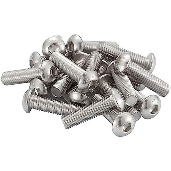 Heavy Duty M6 Hex Socket Button Head Bolts for Furniture and More Pack of 20