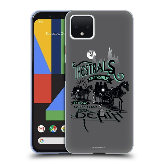 Head Case Designs Officially Licensed Harry Potter Deathly Hallows XVIII Thestrals Soft Gel Case Compatible with Google Pixel 4