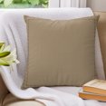thumbnail image 3 of Pillow Covers 20x20 Set of 2, Brown Textured Throw Pillow Covers Decorative Couch Cushion Cover, Farmhouse Country Woven Striped Microfiber Soft Square Pillowcases for Bedroom Living Room Sofa, 3 of 9