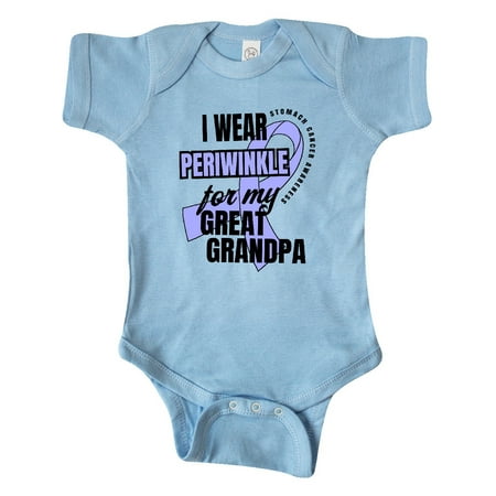 

Inktastic I Wear Periwinkle For My Great Grandpa Stomach Cancer Awareness Gift Baby Boy or Baby Girl Bodysuit