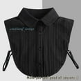 thumbnail image 3 of LoudSung Fake Collar Detachable Half Shirt Blouse False Collar Cotton Knit Elegant Design for Women Girls, 3 of 8