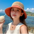 thumbnail image 2 of YFPWM Womens Beach Sun Hat Travel Summer Hat Beach Hat Sun Hat Bow Fisherman Hat Watermelon Red One Size, 2 of 7