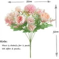 thumbnail image 3 of KIRIFLY Artificial Flowers, Fake Peony Silk Hydrangea Bouquet Decor Plastic Flower Arrangements Wedding Decoration Table Centerpieces(Light Pink), 3 of 6