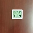 thumbnail image 4 of Ultra-thin Indoor Thermometer Hygrometer with Clock for Home Office Baby Room (White), 4 of 5