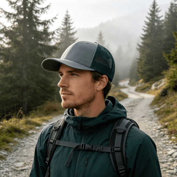 TELOLY 112 Trucker Hat-Premium Blank Baseball Cap,Adjustable Snapback Hat-Structured Six Panel Blank Hats Classic&Breathable Limited Edition Garden Morning Cap