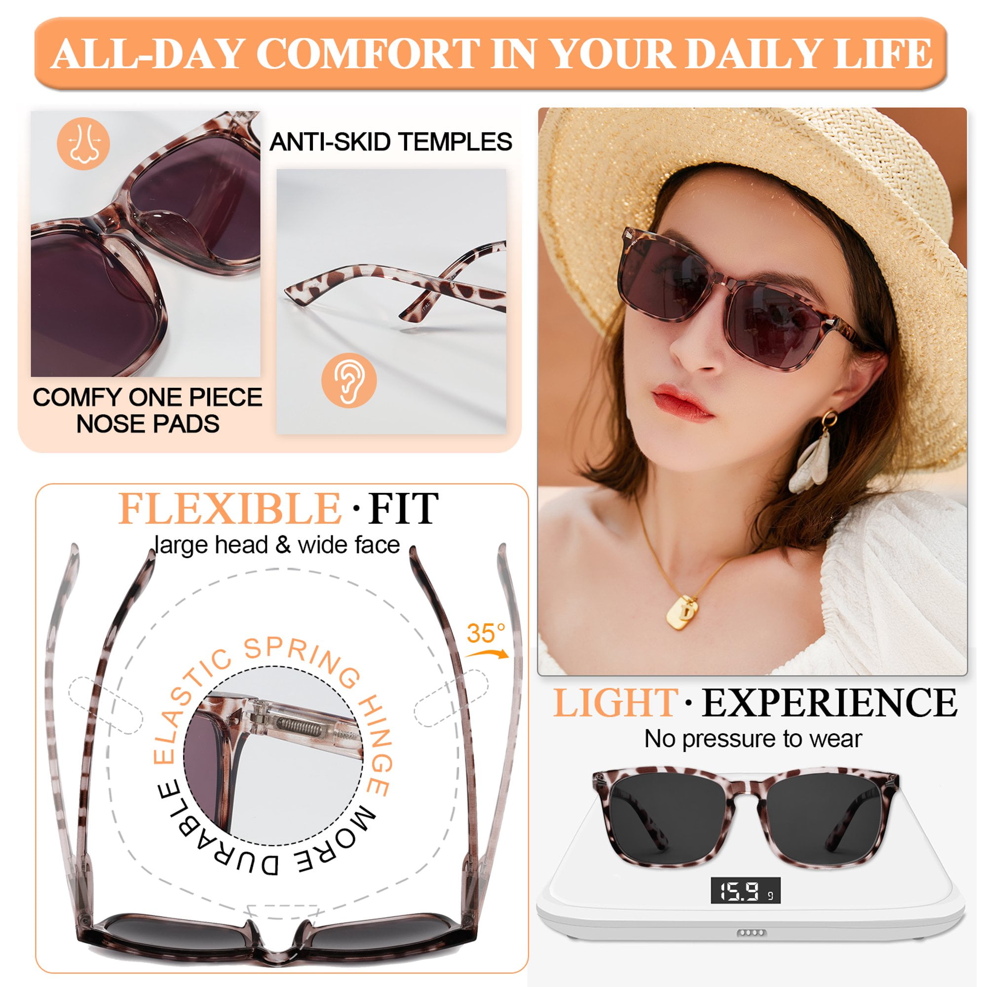 MARE AZZURO Reader Sunglasses for Women Sun Reading Glasses 1.00 1.25 1.50 1.75 2.00 2.25 2.50 2.75 3.00 3.50 4.00 (Leopard, 2.00)