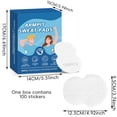 thumbnail image 3 of Armpit Sweat Pads for Women and Men,100 Pcs Underarm Sweat Pads,Disposable Armpit Shields,Keep Underarms Fresh for 12 Hours, Easy-to-Use,for Indoor Outdoor Sport Use, 3 of 7