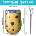 thumbnail image 5 of Halloween Pattern 12oz Stainless Steel Insulated Wine Tumbler with Lid and Straw – Double Wall Vacuum Mug for Hot & Cold Drinks, 304 Steel Interior, Sweat-Free Design. Trick or Treat !, 5 of 5
