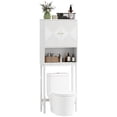 thumbnail image 1 of HOMCOM Over The Toilet Storage Cabinet, Bathroom Organizer, White, 1 of 10