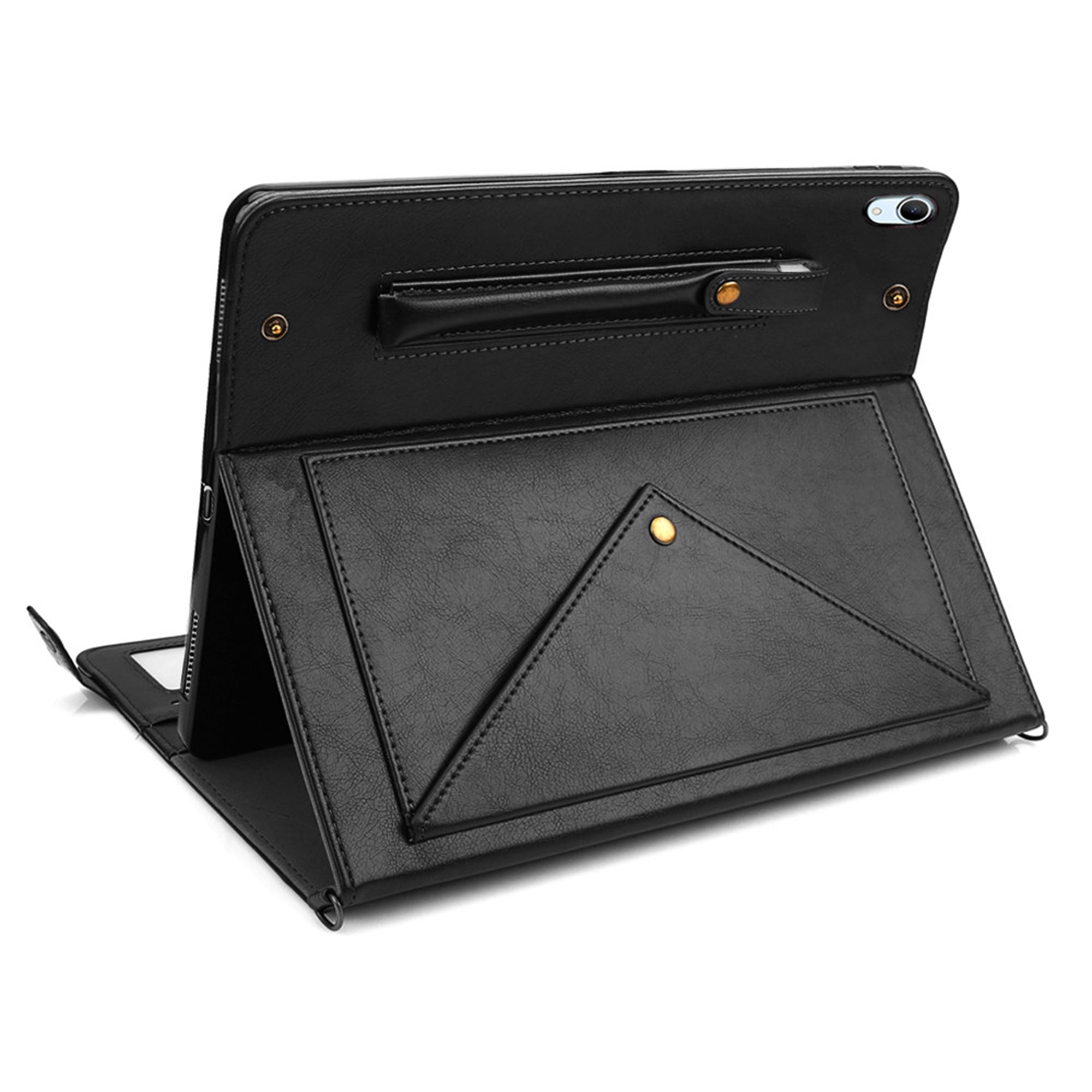 Dteck for iPad 10th Generation Case 10.9 Inch 2022, Premium PU Leather Business Folio Stand Cover with Apple Pencil Holder, 
Crossbody iPad Case with Card Wallet Envelope Pocket, Black