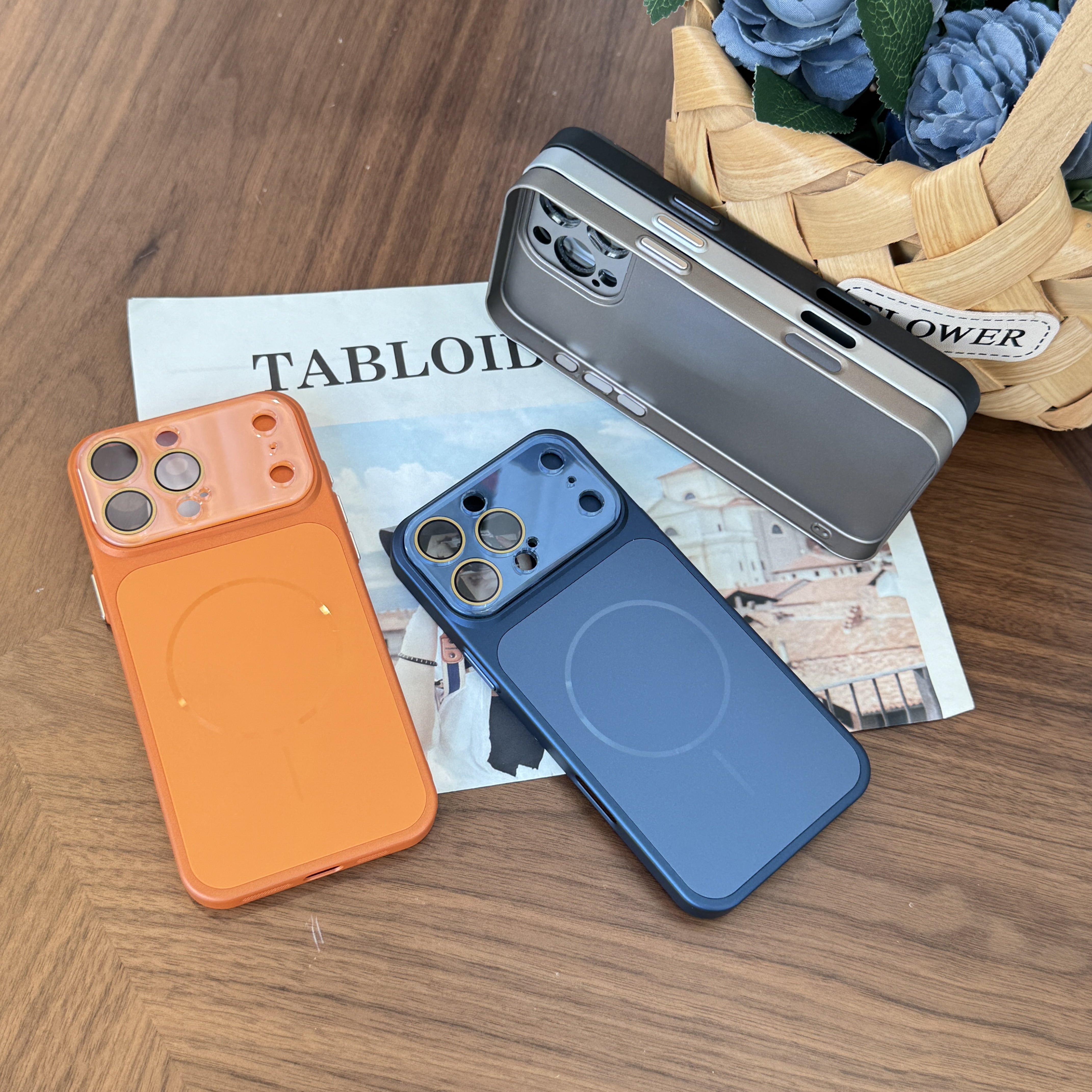 for iPhone 14 Pro Protective Magnetic Back Cover, Change to iPhone