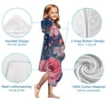 thumbnail image 7 of Pioneer Flower Floral Print Pattern Hooded Bath Towel，50"x30" for Ages 3 To 12 Kids, Quick Dry Lightweight Soft Microfiber Hood Beach Towel Cover Up for Kids, 7 of 7